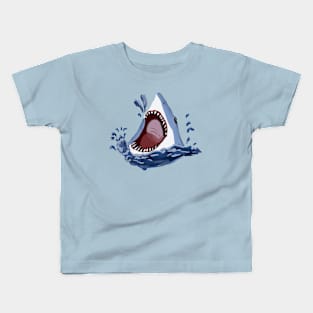 Breaching Great White Shark Kids T-Shirt